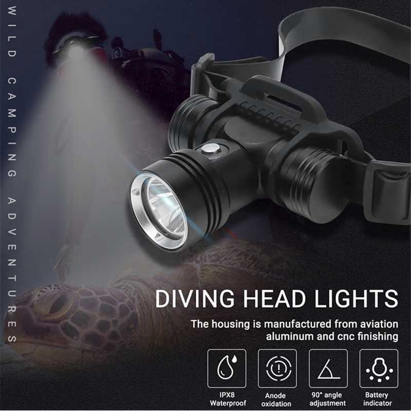 head mounted dive light
