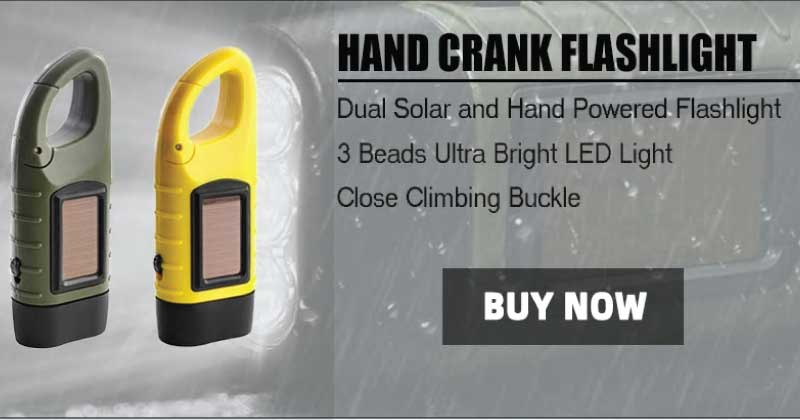 Hand cranked Emergency LED Torch